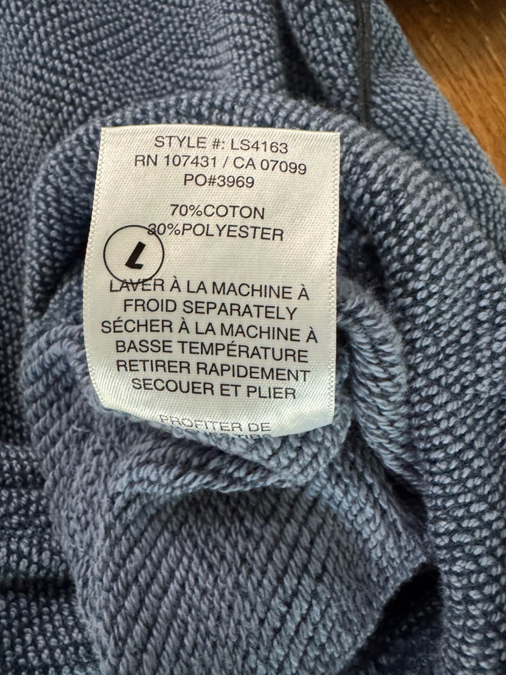 NWT Linksoul Coastal Terry Hoodie XL Blue Herringbone - Picture 11 of 12